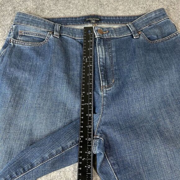 Eileen Fisher Jeans Womens 16 Petite Straight Leg Medium Wash Denim - Picture 3 of 10